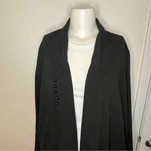 ASOS Design Curve long soft black duster with buttons